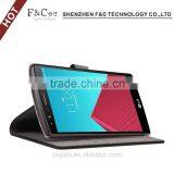 Premium pu Leather Magetic Closure Stand Folio Mobile Cover for LG G4 Wallet Case