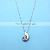 Ariel Voice Necklace Little Mermaid Necklace Silver Shell Necklace Gift for Her thumbnail-2