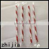 Colorful plastic wrapped acrylic straws striped