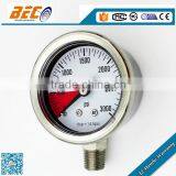 (YBF-40A) 40mm All Stainless Steel Small Size Warning Region Function Dial Normal Structure Welding Gauge thumbnail-1