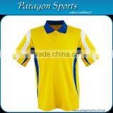 Men Polo Yellow T-shirt With Blue Collar thumbnail-1