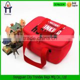 Personalized printing red 600D insulated cooler bag