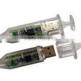 Transparent Needle Shape Usb Drive for Hospital Gift