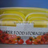 14pcs plastic kitchen plastic food storage container set