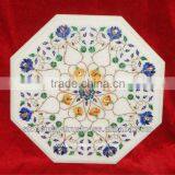Pietra Dura Marble Inlay Table Top Decorative Table Top thumbnail-1