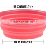 Pet food grade folding silicone bowl - 6 color