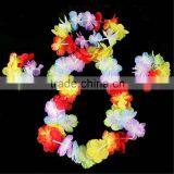 Hawaiian Leis Set Flower Garland Necklace + Headband + Bracelet Wristband Hula Party Lady Men Dance Fancy Dress Garland thumbnail-2