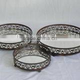 Vintage Rustic Decorative Vanity Mirror Tray