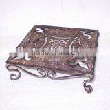 Square Metal Coaster W/Antique Rusty thumbnail-1