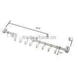 Dual Function Stainless Kitchen Rail With 10 Movable Hooks Hangers thumbnail-1