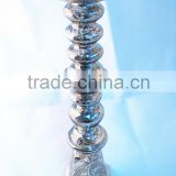 40cm high Hexagonal bottom Hollow Ultralight Chroming Glass candle holder glass