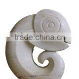 Garden Statue White Marble Stone Hand Carved Sculpture for Garden No 30