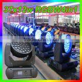HOT!!! Guangzhou Lighting 37x12w RGBW4in1 Cree Led Zoom Moving Wash for a Concert thumbnail-1