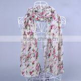 Flower Pattern Viscose Pashmina Shawl Scarf Voile Scarves 180*90 Pashmina Muslim Hijab thumbnail-5