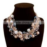 Europe New Ladies' Fashion Exaggerated Beaded Necklace to Restore Ancient Ways Costly Pearl Clavicle Short Chain thumbnail-5