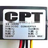 Dc/dc Step Down Converter Module 24V/12v Convert to 5V 5A/25W Output,car Led Power Adapter thumbnail-1
