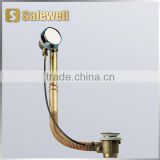 C.P. Brass Bath Waste and Overflow with External Wire and Copper Tube