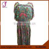 0952306 Newest India Style Woman Round Collar Maxi Flower Kaftan Caftan thumbnail-4