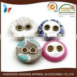 Custom Fancy Fabric Covered Hole Button Sewing Button