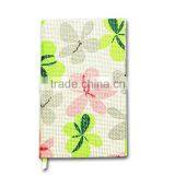 Flower Design Fabric Cloth Covered Notebook, A5 Elastic Diary Notebook (BLY5-2021PP) thumbnail-1