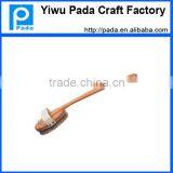 Natural Bristles and Long Handle Presented by Rengora - Luxurious Curved Wooden Shower Brush - Excellent for Soothing Skin Clean