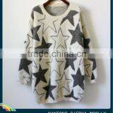 Lday's Stars Jacquard Sweater