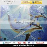 glass mosaic wall art murals,dolphin mosaic for swimming pool