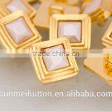 Elegant Fashion Square Shape Pearl Color Stone Shank Plastic Button thumbnail-4