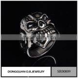 Stainless Steel Titanium Skull Head Ring/The Expendables Skull Ring Wholesale thumbnail-1