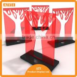 Factory factory price red clear acrylic signage tree display stand