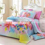 Popular Reactive Printing 3d Bedding Set ,linen Cotton Queen King Size/bedclothes Duvet Cover Pillowcase Rose Coverlet