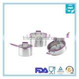 6Pcs Stainless Steel Silicone Impact Bonding Bottom Cookwares Set