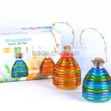 Cheap Hotsale Colorful Glass Vase With Iron Handle for Home Decoration thumbnail-6