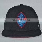 Guangzhou Hat Factory Professional Custom 100% Polyester/black/embroidery Logo/flat Brim Hat