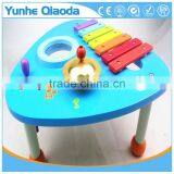 Wooden Musical Percussion Instruments Blue Triangle Table Xylophone Drum Symbol Noisy /educational Wooden Toy/ thumbnail-3