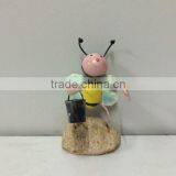 2015 Newest Design Metal Bee Garden Decoration Garden Bee With Flower Bee With Net Working Bee Novelty Bee Metal Bee Stakes thumbnail-5