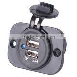 Waterproof USB Charger Adapter Socket 12 Volt Outlet Power Marine Motorcycles thumbnail-2