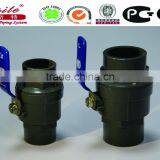 Chian Manufacture PVC Two Pieces Ball Valve With Iron Handle thumbnail-2