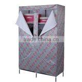 Single Clothing Storage Wardrobe,Two Doors Portable Cloth Wardrobe thumbnail-3