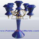 Excellent Quality Newly Modern CANDLE HOLDERS STANDS LAPIS LAZULI HANDICRAFTS thumbnail-2