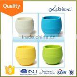 Self Watering Coloured Round Cute Flower Pots thumbnail-2
