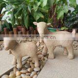 Custom Handmade Fiberstone Garden Animals Sheep Statues thumbnail-2