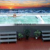 Acrylic Outdoor Spa Hot Tub Freestanding Swim Spa Pool CE Approved Large Swim Pool With Massage Function thumbnail-4