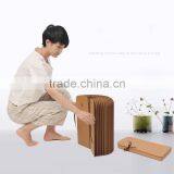 Protable Outdoor Party Waterproof Organ Style Foldable Kraft Paper Stool thumbnail-2