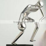 Mirror Polished Figure Sport Stainless Steel Sculpture thumbnail-1