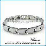 Top Selling Men White Tungsten Mesh and Ceramics Bracelet thumbnail-5