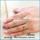 Custom Couples Wedding Ring Stainless Steel Jewelry With Rose Gold Plating thumbnail-5