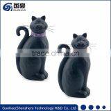 Custom Hand-painted Resin Halloween Black Cat Statue thumbnail-1