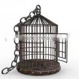 Centerpiece Hanging Metal Bird Cage thumbnail-1