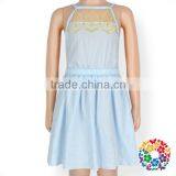 Wholesale New Design Sleeveless Blue Women Dresses Mazie Lace Embroidered Dresses thumbnail-4